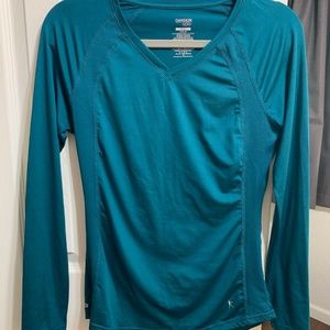 Athletic Long Sleeve Shirt Teal Turquoise